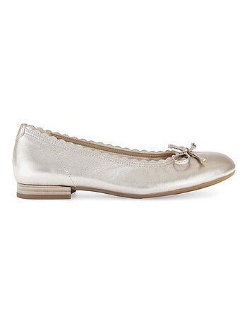 Ballerines en cuir métallisé