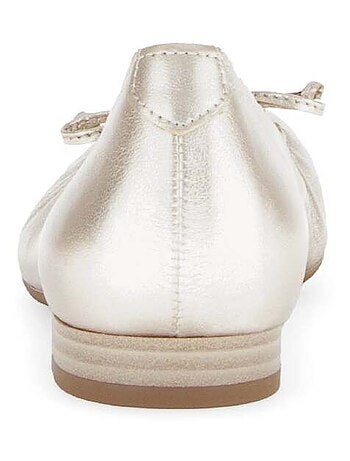 Ballerines en cuir métallisé