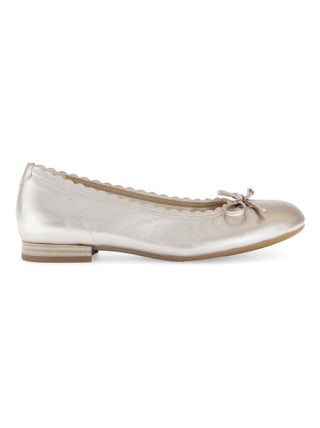Ballerines  en cuir métallisé