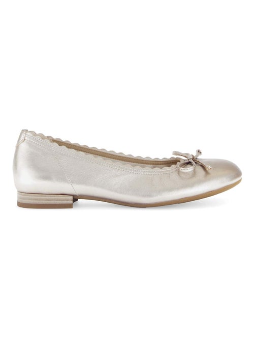 Ballerines  en cuir métallisé - Kiabi