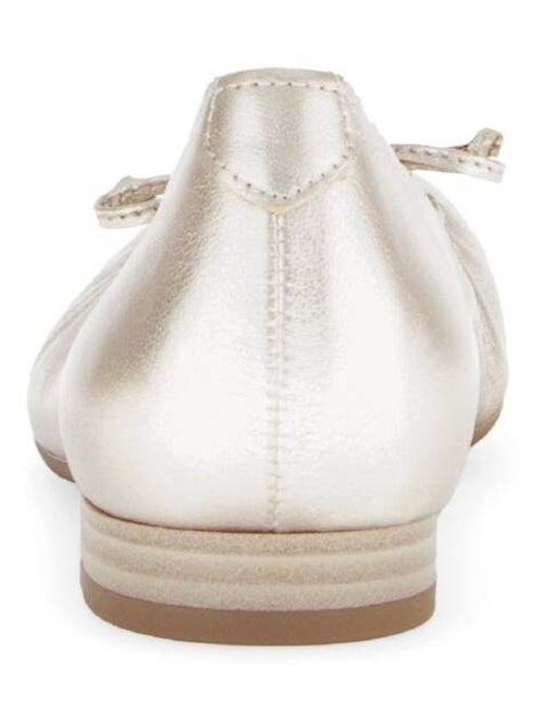 Ballerines  en cuir métallisé - Kiabi