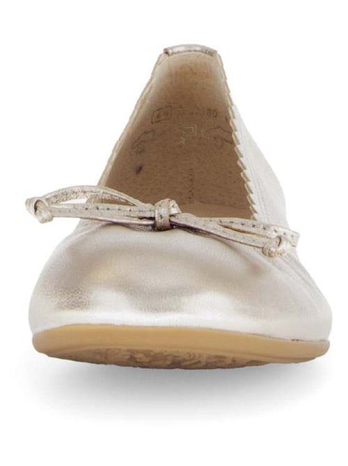 Ballerines  en cuir métallisé - Kiabi