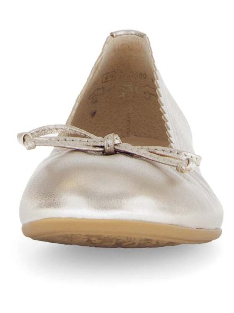 Ballerines  en cuir métallisé Doré/or - Kiabi