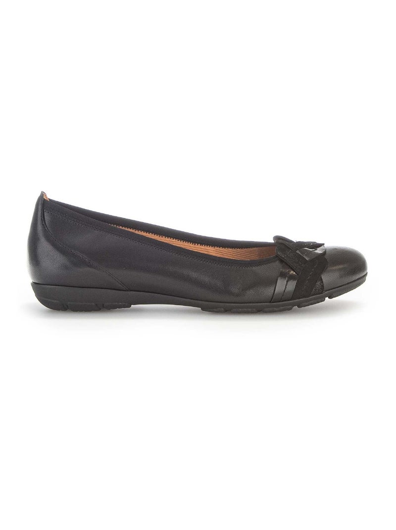 Ballerines  en cuir Noir Noir - Kiabi