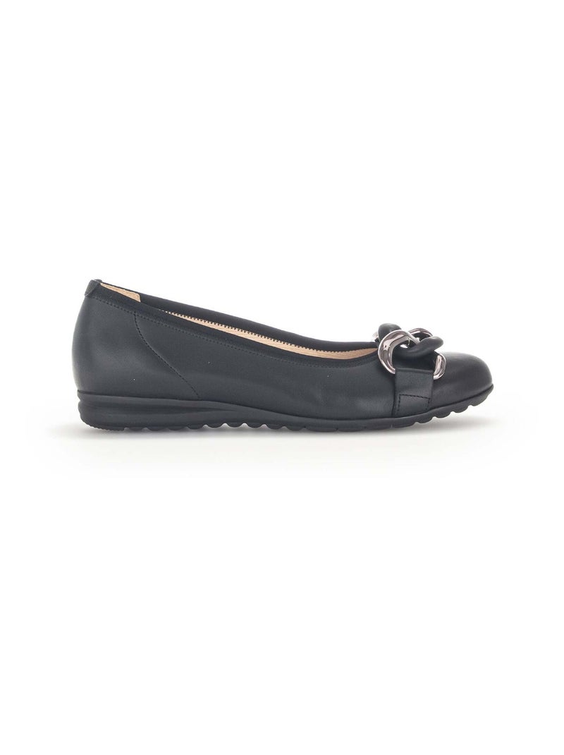 Ballerines  en cuir Noir Noir - Kiabi