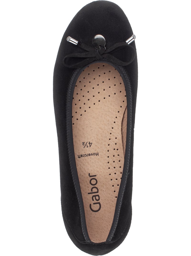 Ballerines  en cuir Noir Noir - Kiabi