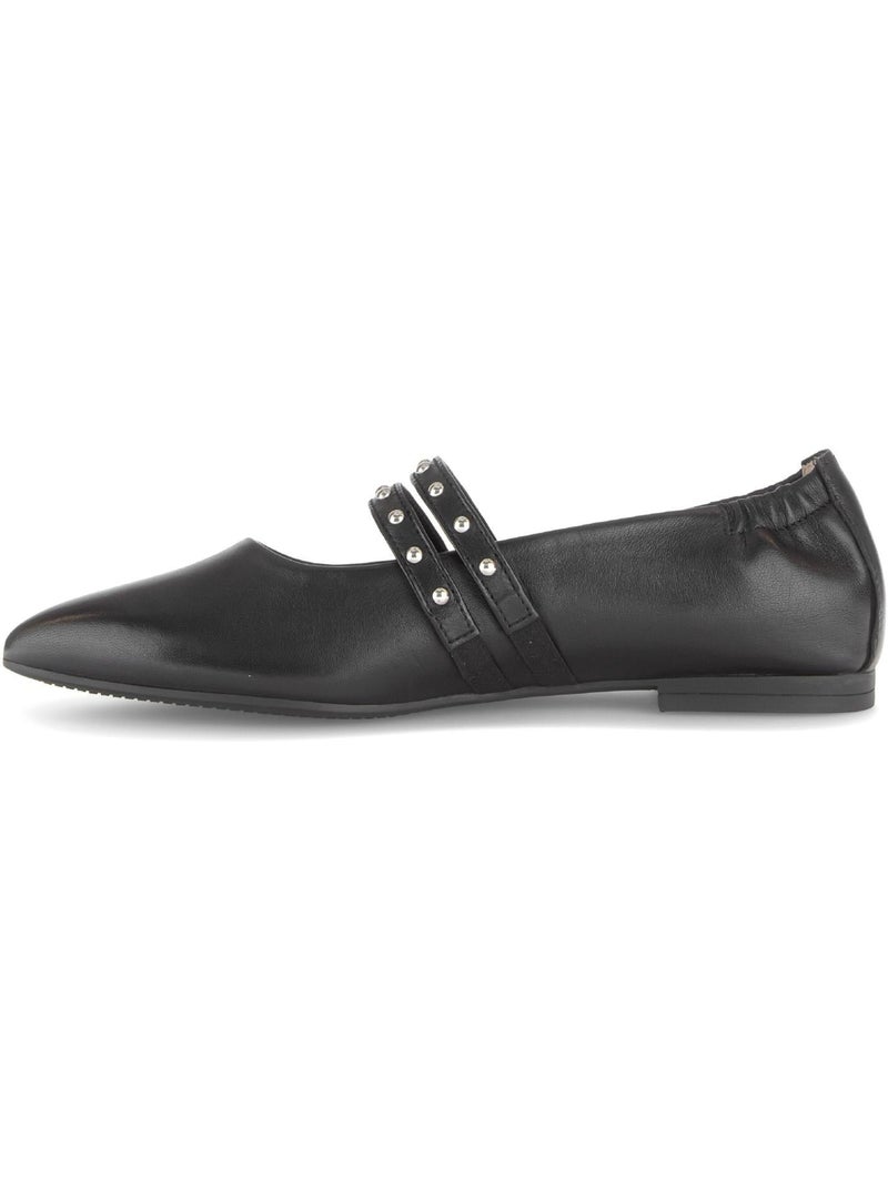 Ballerines  en cuir Noir Noir - Kiabi