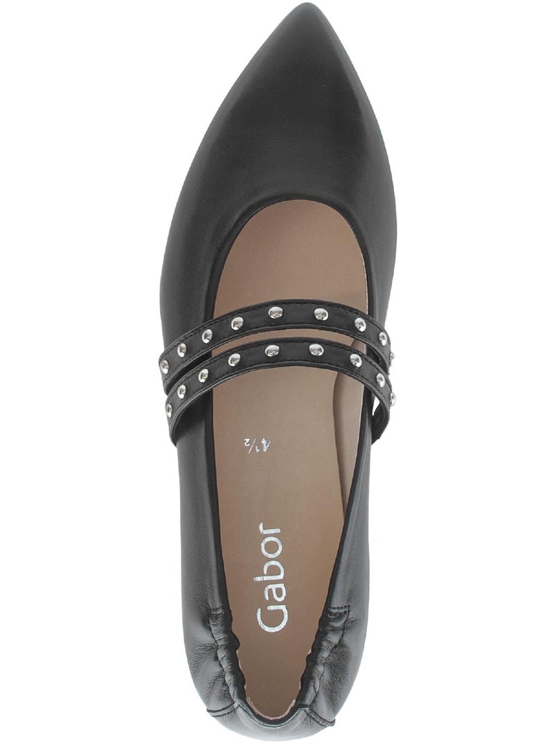 Ballerines  en cuir Noir Noir - Kiabi