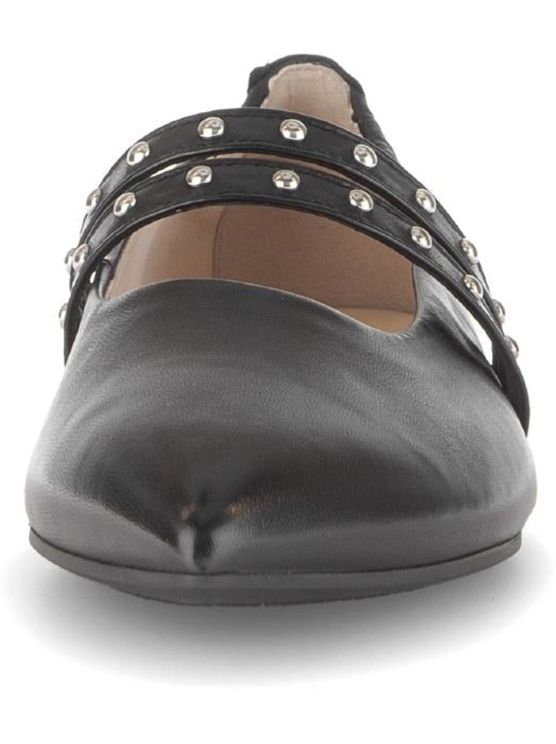 Ballerines  en cuir Noir Noir - Kiabi