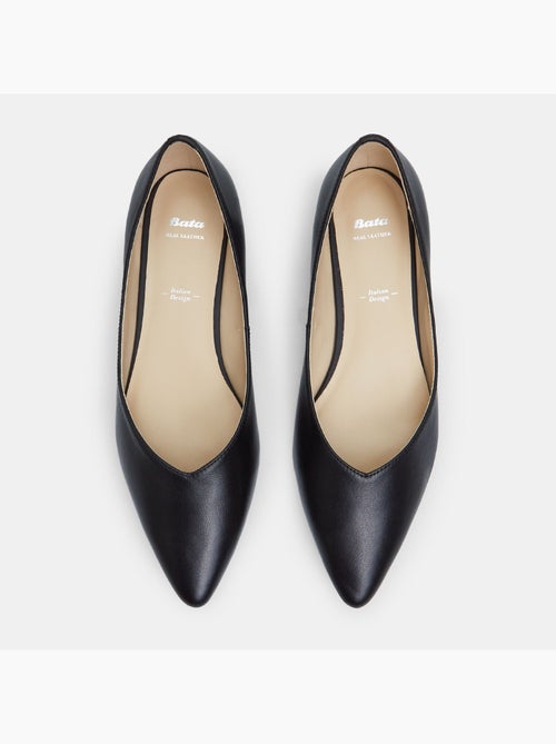 Ballerines en cuir - Kiabi