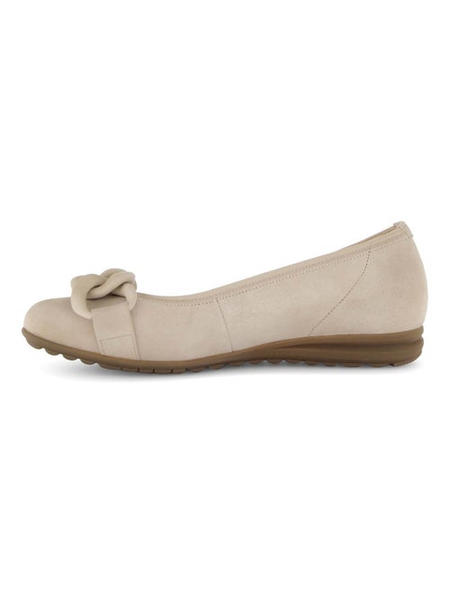 Ballerines  en cuir nubuck - Kiabi