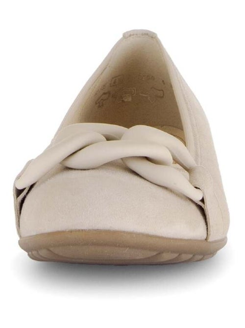 Ballerines  en cuir nubuck - Kiabi