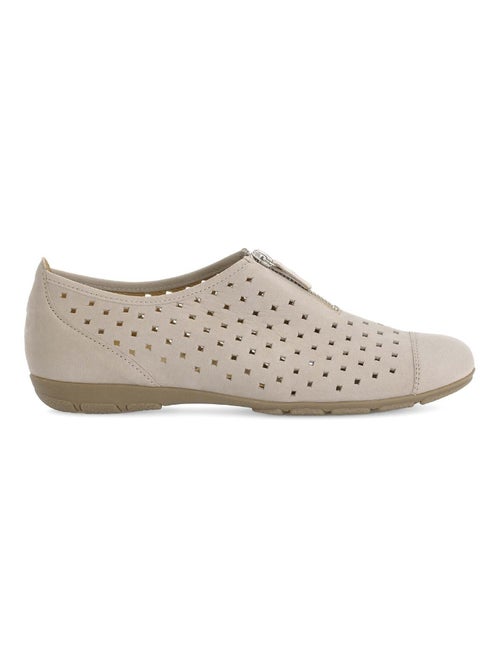 Ballerines  en cuir nubuck - Kiabi