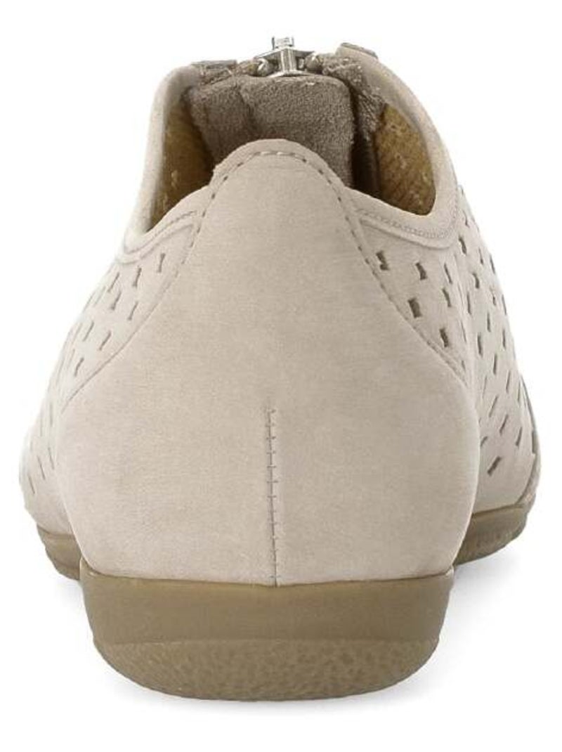 Ballerines  en cuir nubuck Beige - Kiabi