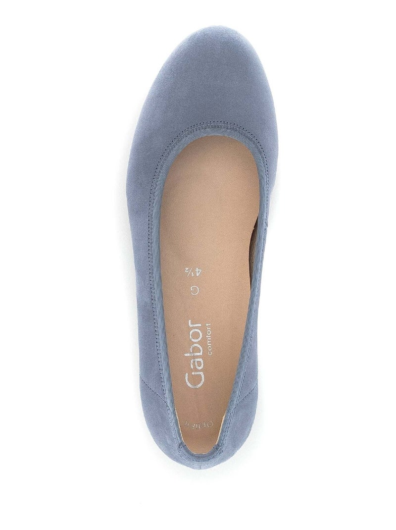 Ballerines  en cuir nubuck Bleu - Kiabi