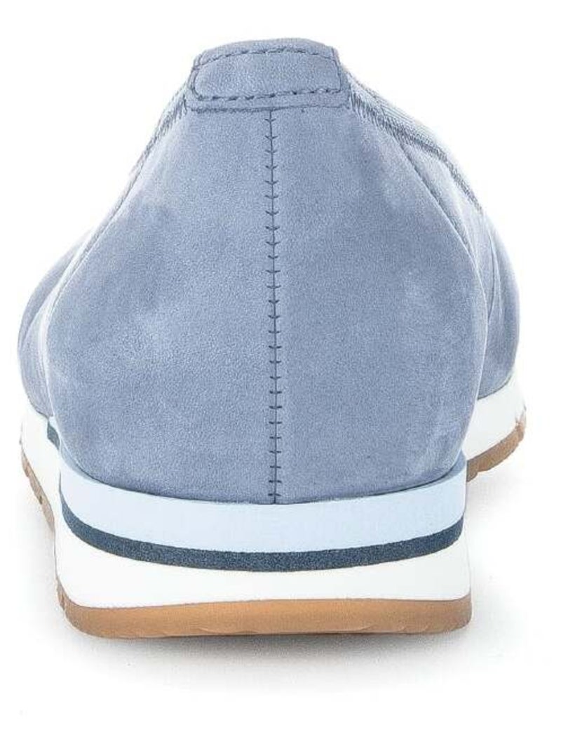Ballerines  en cuir nubuck Bleu - Kiabi