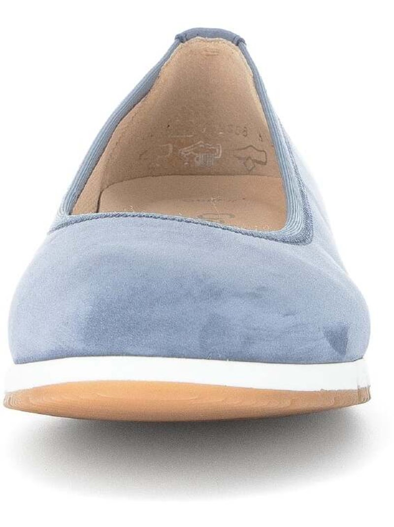 Ballerines  en cuir nubuck Bleu - Kiabi