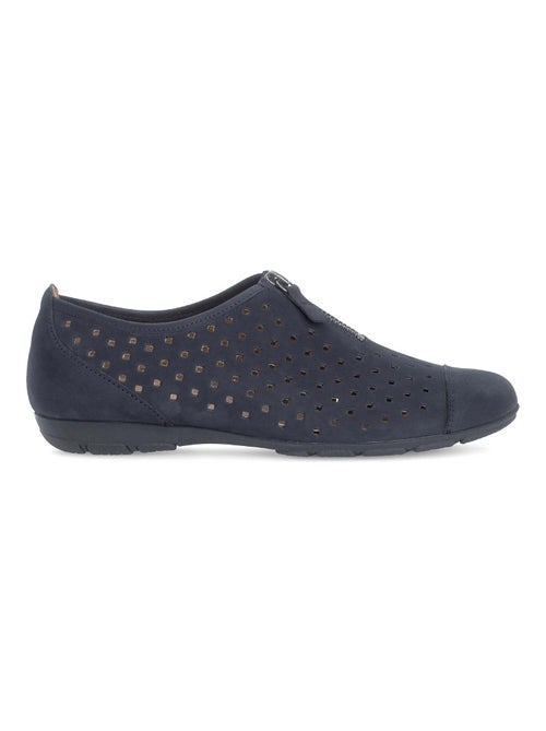 Ballerines  en cuir nubuck - Kiabi
