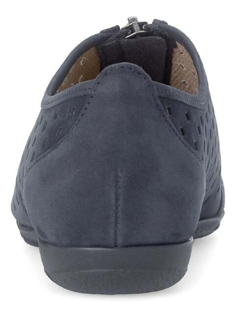 Ballerines  en cuir nubuck Bleu - Kiabi