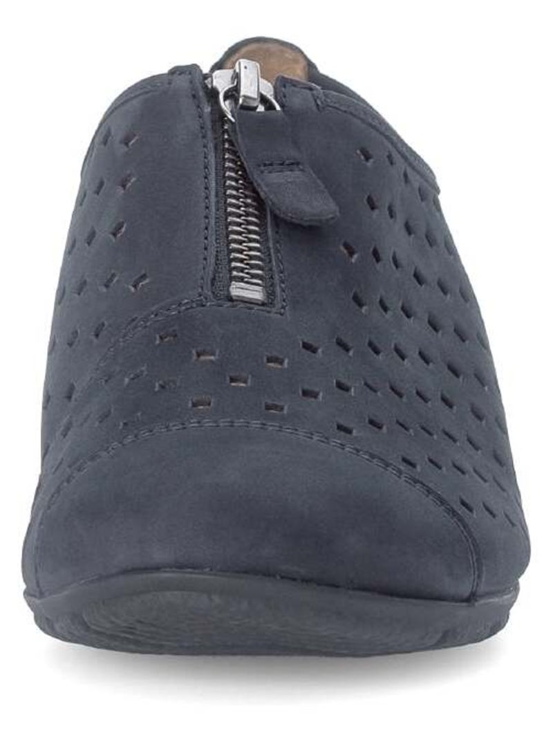 Ballerines  en cuir nubuck Bleu - Kiabi