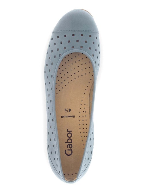 Ballerines  en cuir nubuck - Kiabi