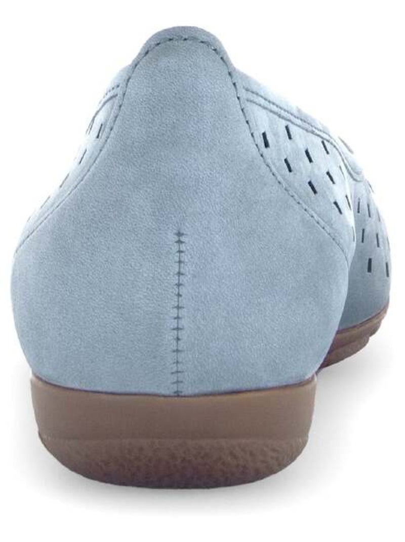 Ballerines  en cuir nubuck Bleu - Kiabi