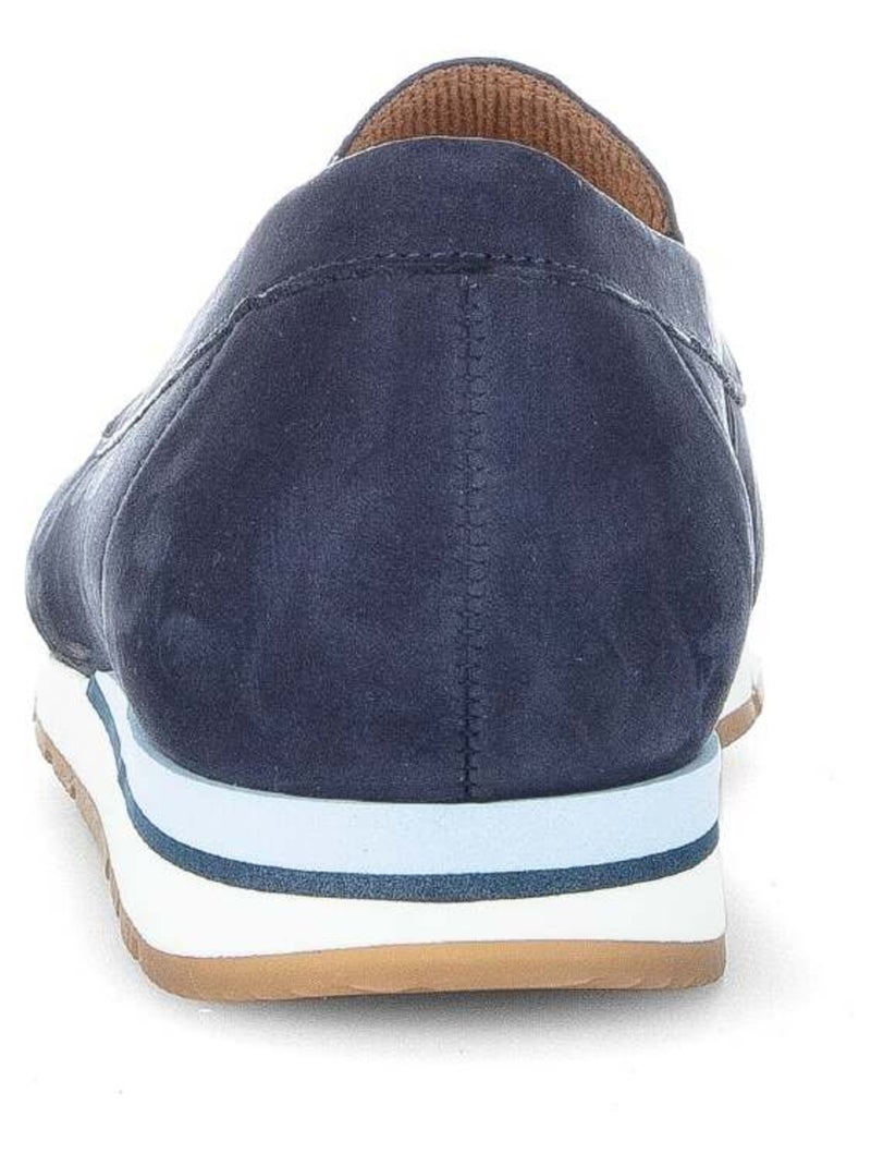 Ballerines  en cuir nubuck Bleu - Kiabi