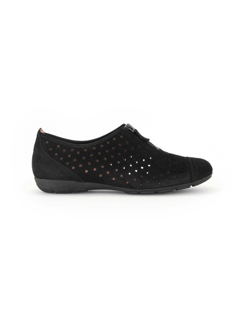 Ballerines  en cuir nubuck - Kiabi