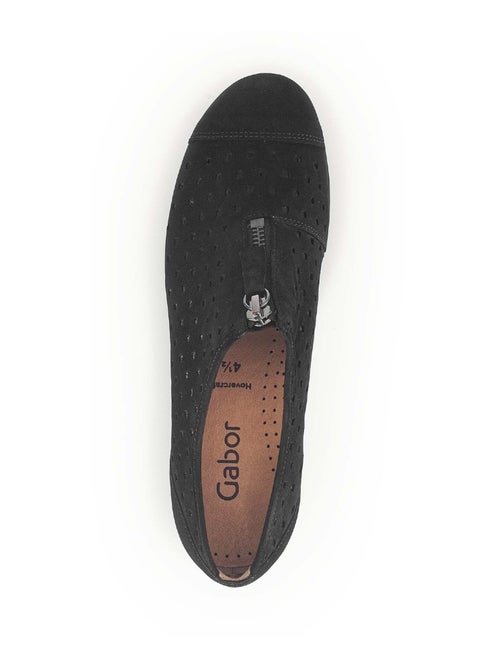 Ballerines  en cuir nubuck - Kiabi