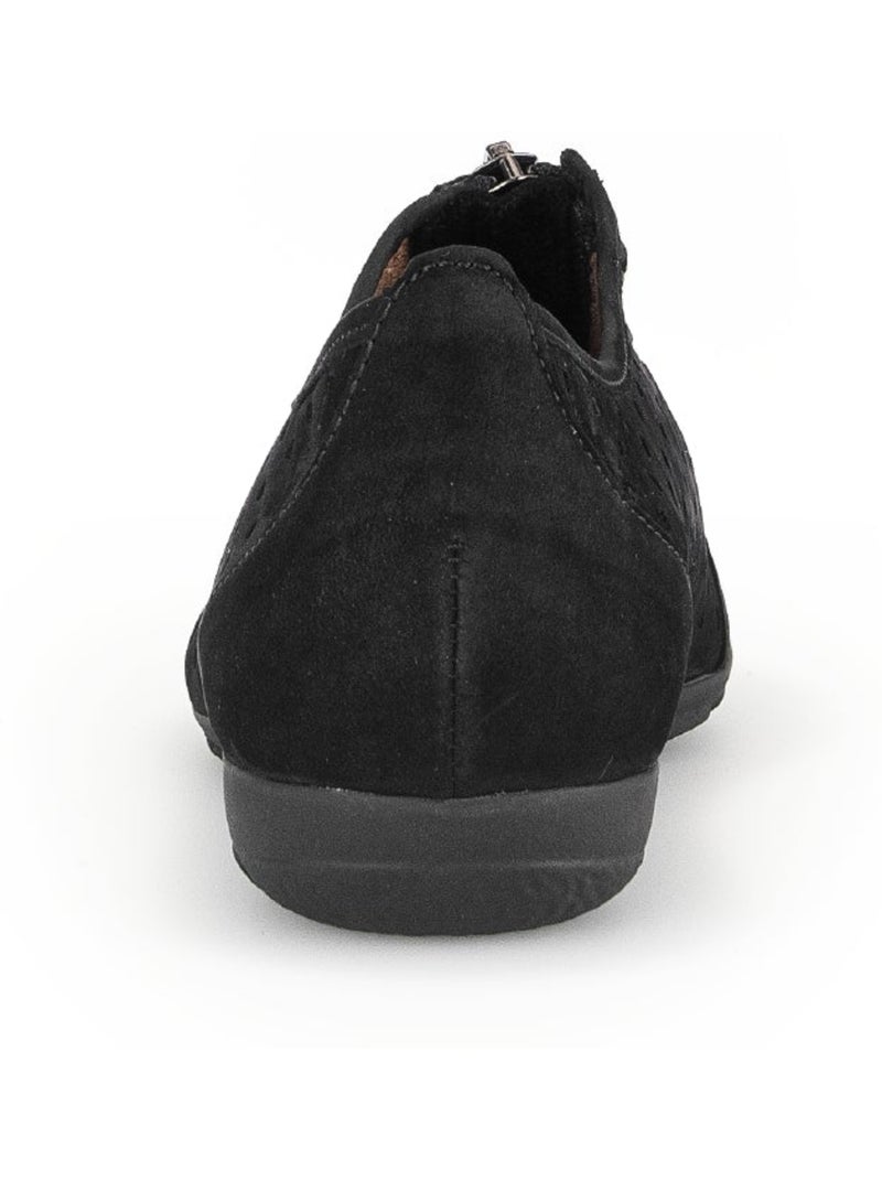 Ballerines  en cuir nubuck Noir Noir - Kiabi