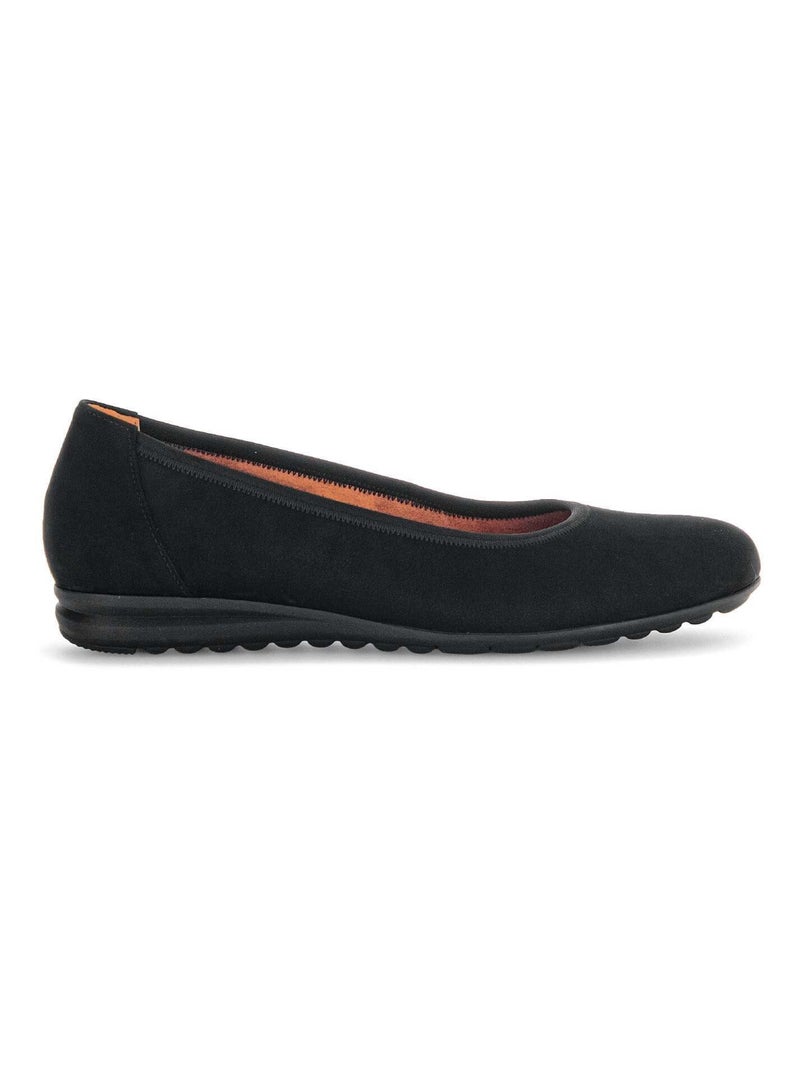 Ballerines  en cuir nubuk Gabor Noir Noir - Kiabi