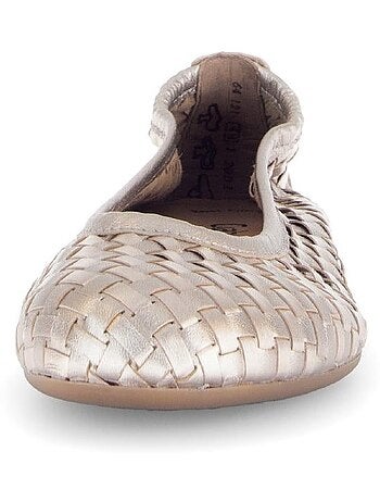 Ballerines en cuir tressé