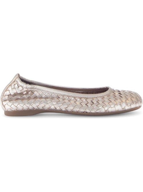 Ballerines  en cuir tressé - Kiabi