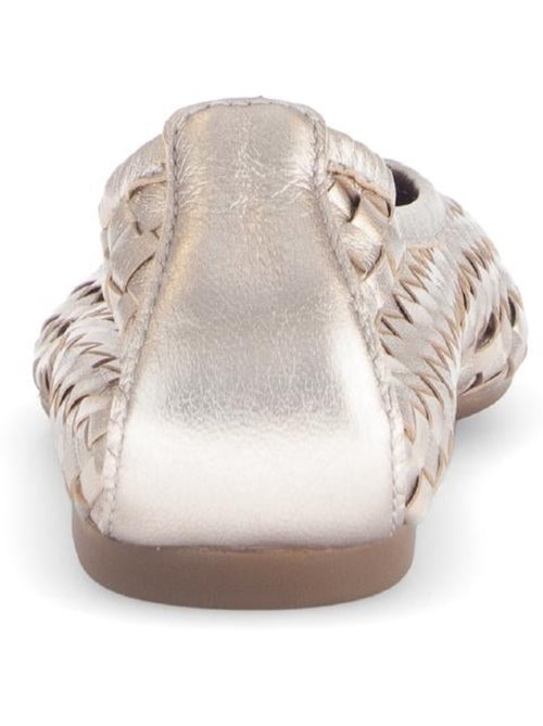 Ballerines  en cuir tressé - Kiabi