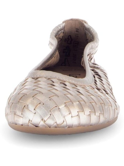 Ballerines  en cuir tressé - Kiabi