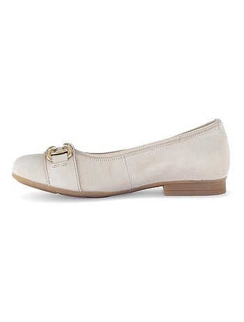 Ballerines en cuir velours
