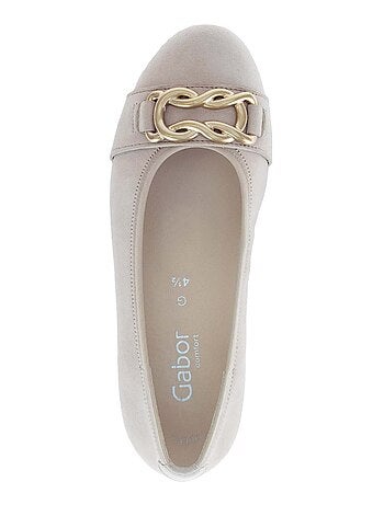 Ballerines en cuir velours
