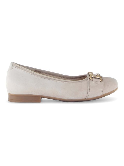 Ballerines  en cuir velours - Kiabi
