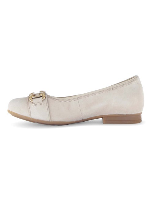 Ballerines  en cuir velours - Kiabi
