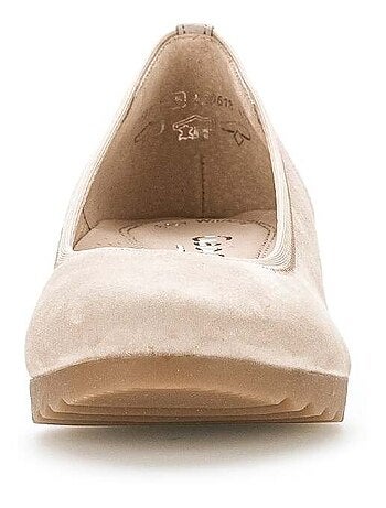Ballerines en cuir velours