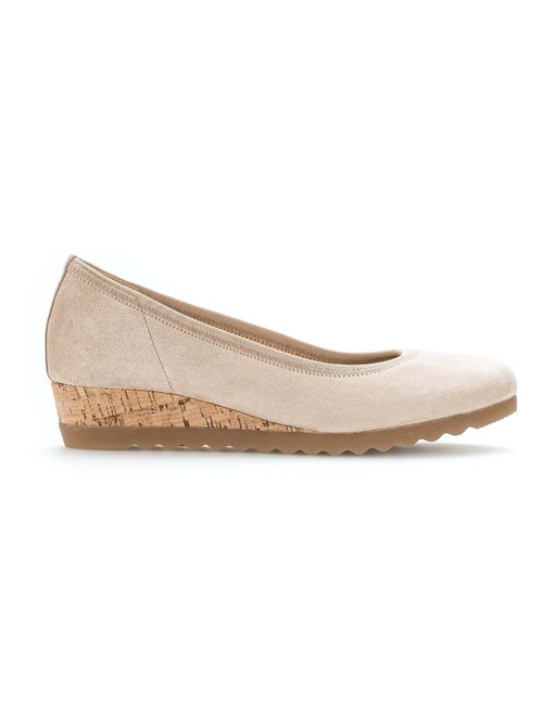 Ballerines  en cuir velours - Kiabi