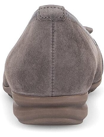 Ballerines en cuir velours
