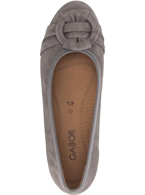 Ballerines  en cuir velours - Kiabi
