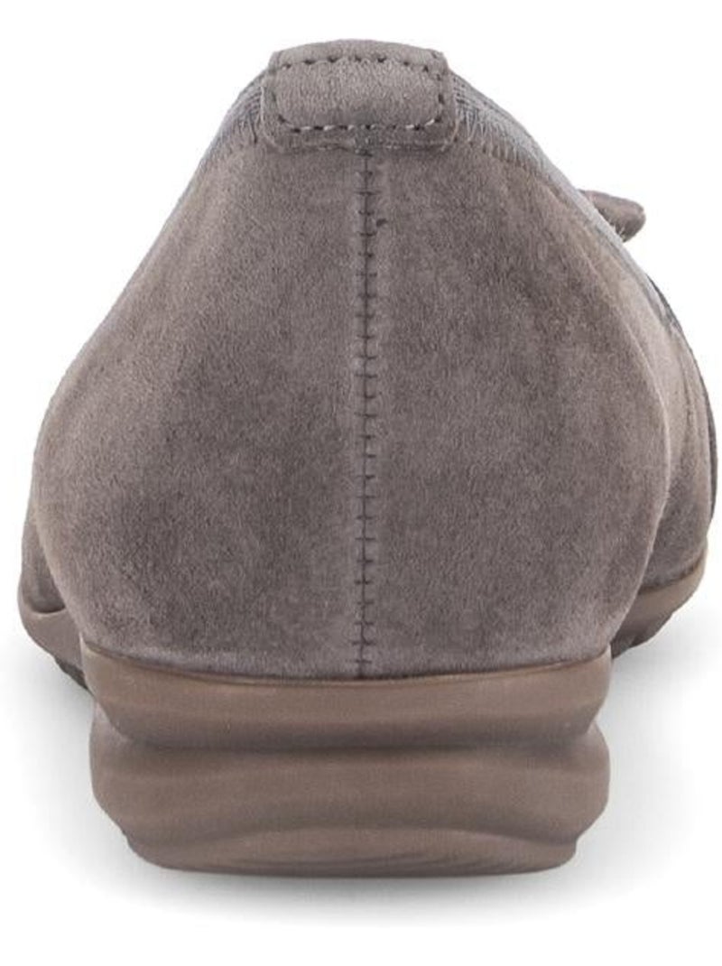 Ballerines  en cuir velours Beige - Kiabi