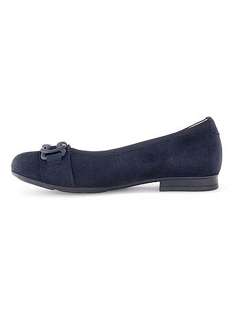 Ballerines en cuir velours