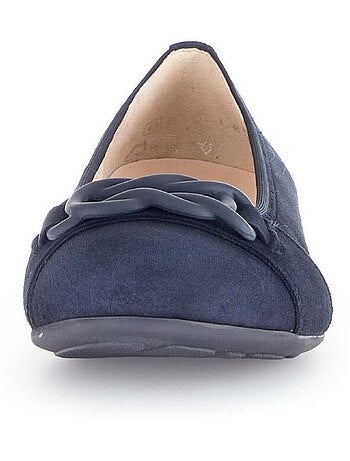 Ballerines en cuir velours