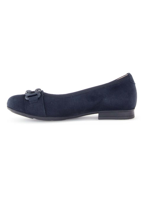 Ballerines  en cuir velours - Kiabi