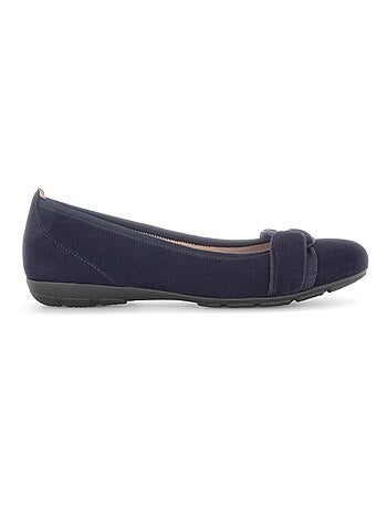 Ballerines en cuir velours