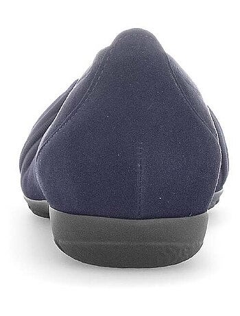Ballerines en cuir velours