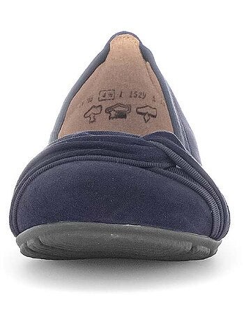 Ballerines en cuir velours